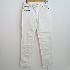 CACHE White Tapered Straight Leg Jeans Size 4